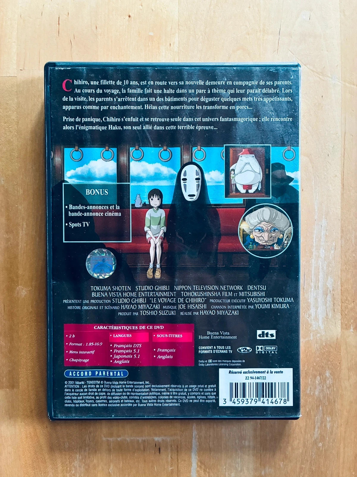 DVD A Viagem de Chihiro de Hayao Miyazaki Studios Ghibli. – photo 3
